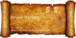 Bruck Ulrika névjegykártya
